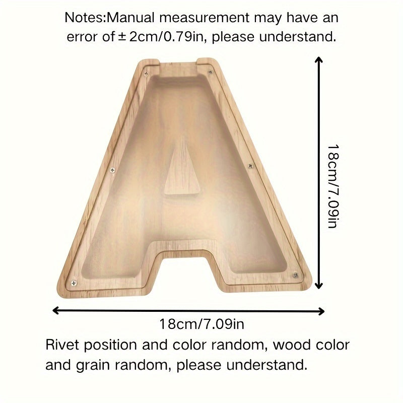 Personalized Wooden Alphabet Letters Set with 26 A-Z Transparent Blocks for Gifts and Home Decor