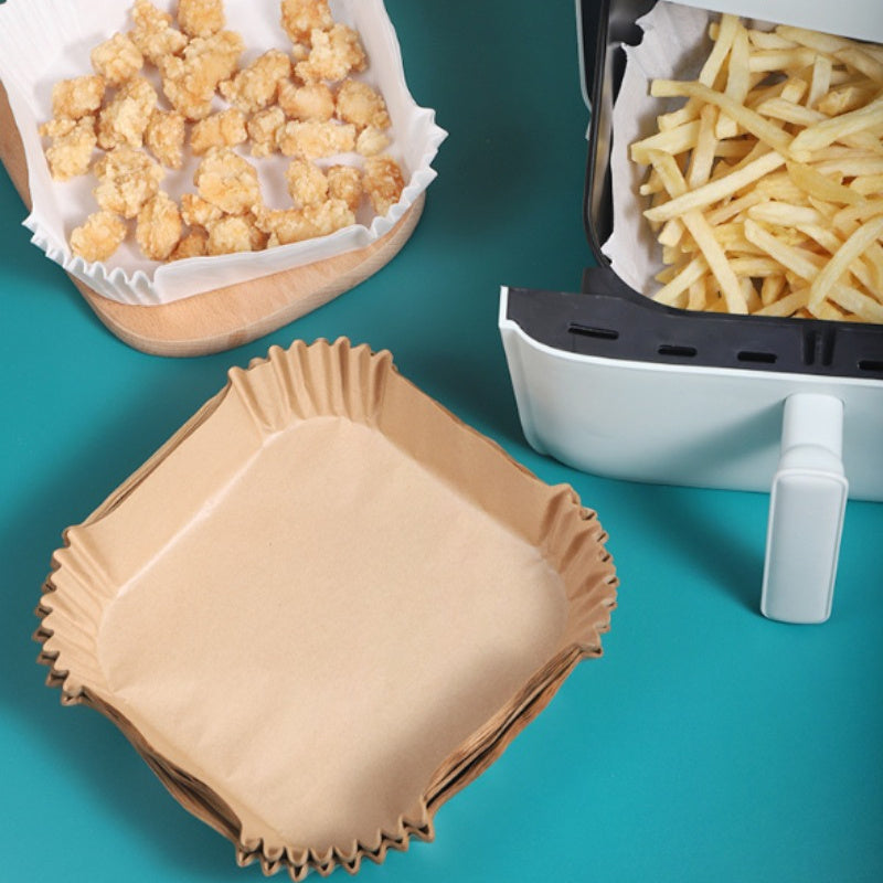 Pack of 100 Non-Stick Baking Parchment Sheets for Air Fryer