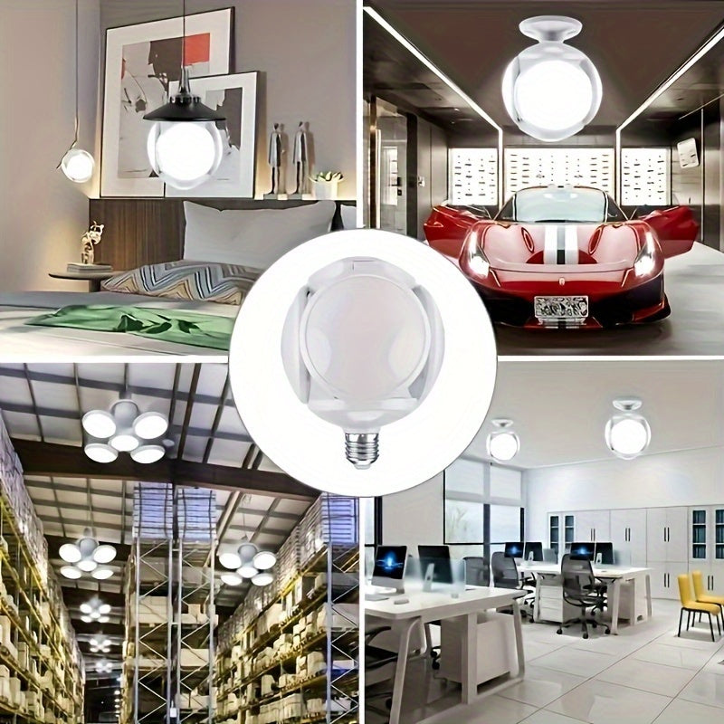 Bombilla LED con diseño de aspas para decoración del hogar y garaje 6500K blanco frío E26/E27