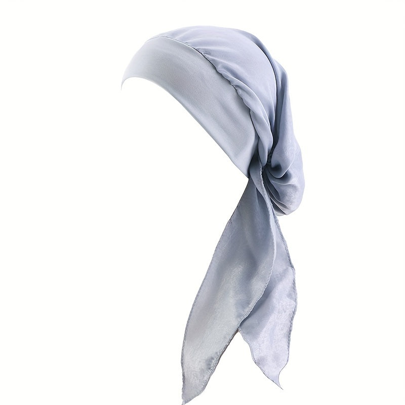 Kemo bemorlari uchun dantelli bog'ichli Paisley naqshli turban shlyapa