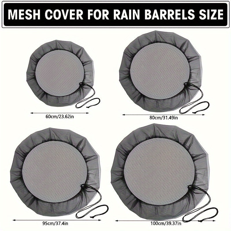 Крышка для бочки с дождевой водой, сетка с шнурком для садов и улицы, водонепроницаемая