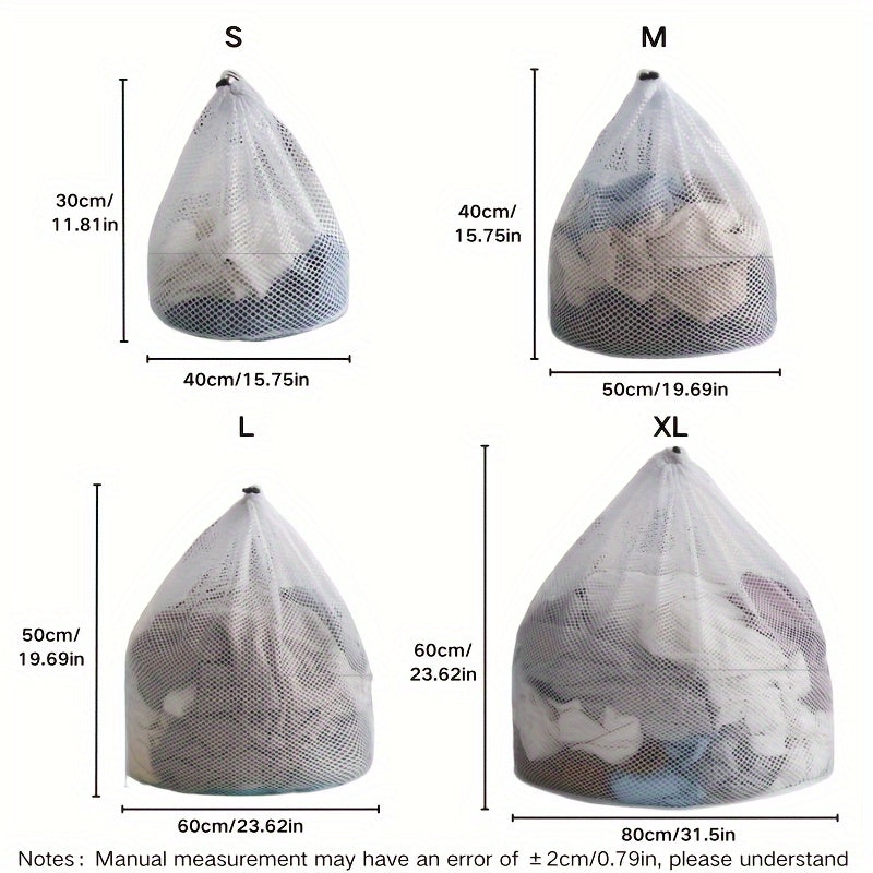 Large Oval Non-Woven Fabric Laundry Bag with Drawstring for Delicates and Travel