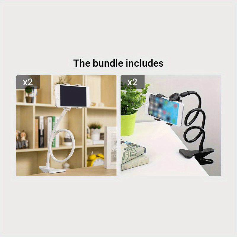 Long Neck Mobile Phone Holder for Desktop Bedside Use Waterproof ABS