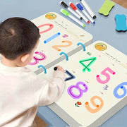 Educational Art Copybook Set for Kids Ages 3-8 with Erasable Pens and Refill Pack