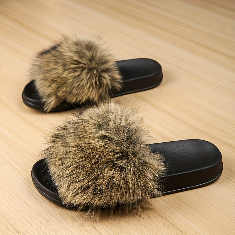 Women's Plush Slippers with EVA Sole, Indoor Outdoor Comfort