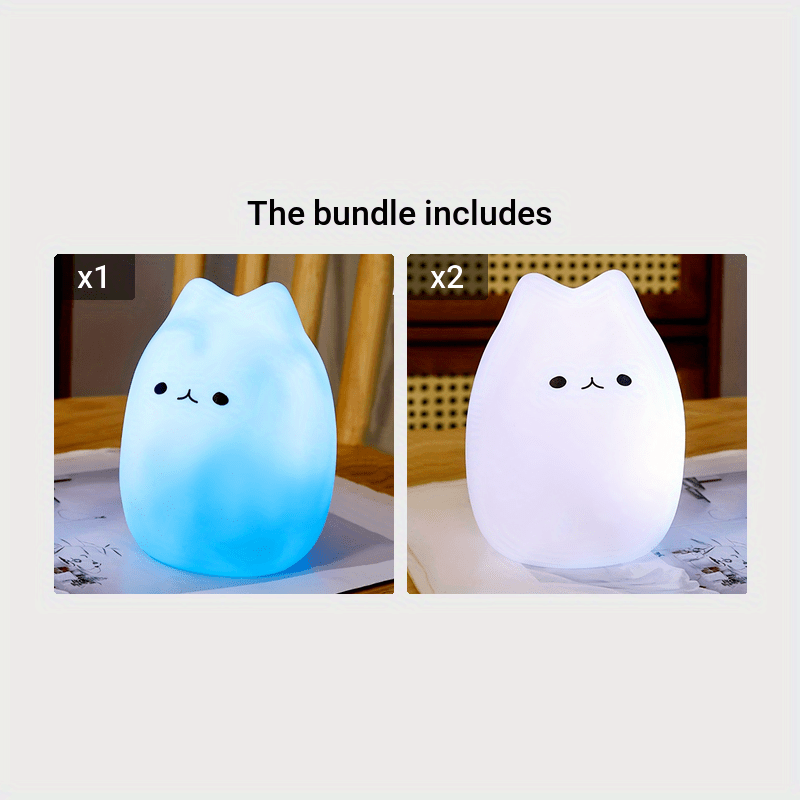 Kids Night Light Battery-Operated LED Lamp for Bedroom Cozy Atmosphere