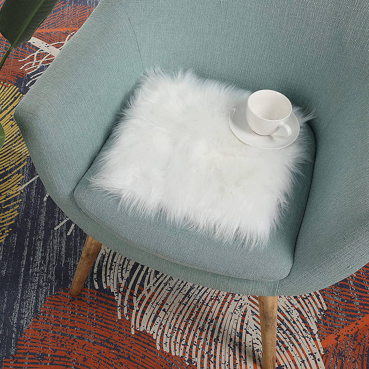 Water Lily Area Rug Flower Shaped Carpet for Living Room Bedroom Home Decor