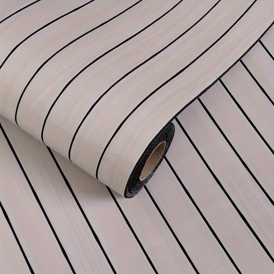 Self-Adhesive 3D Wall Panel Vinyl Curved Edges Shapes and Stripes Style for Ceilings and Partitions