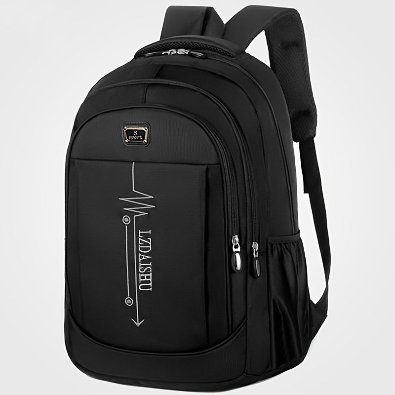 Men's Casual Nylon Backpack for Daily Commute Travel and School with Laptop Compartment