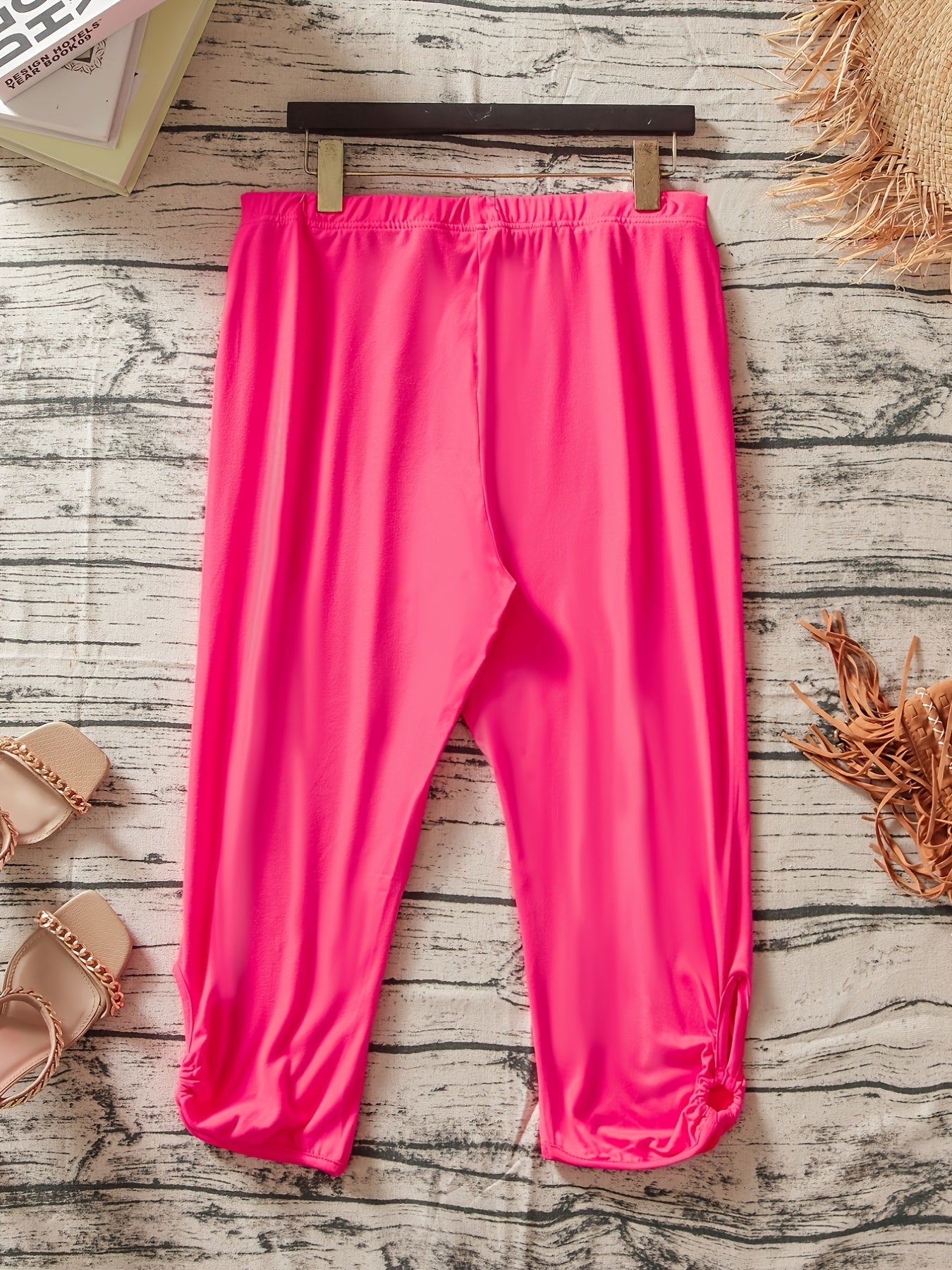 Большие черные эластичные повседневные брюки для женщин с эластичным поясом, моющиеся в машине