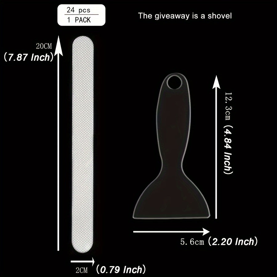 24 Non-Slip Bath Mat Stickers for Bathtubs Showers and Stairs PET Material