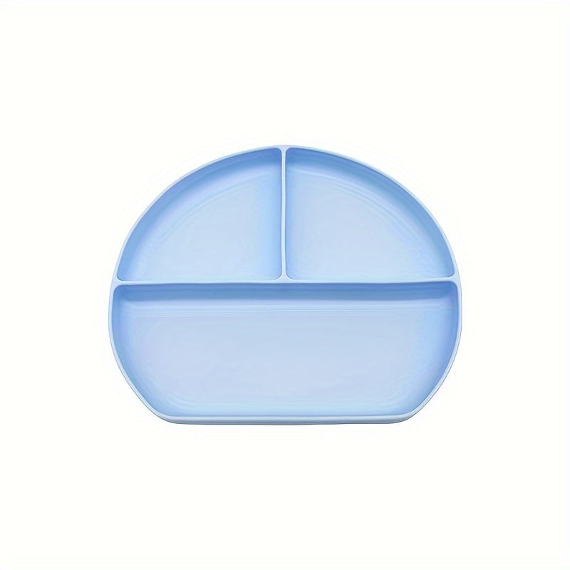 Bolalar uchun Silikon Stol to'plami, bo'lingan plita bilan, yiqilish va to'kilishdan himoya qilish uchun