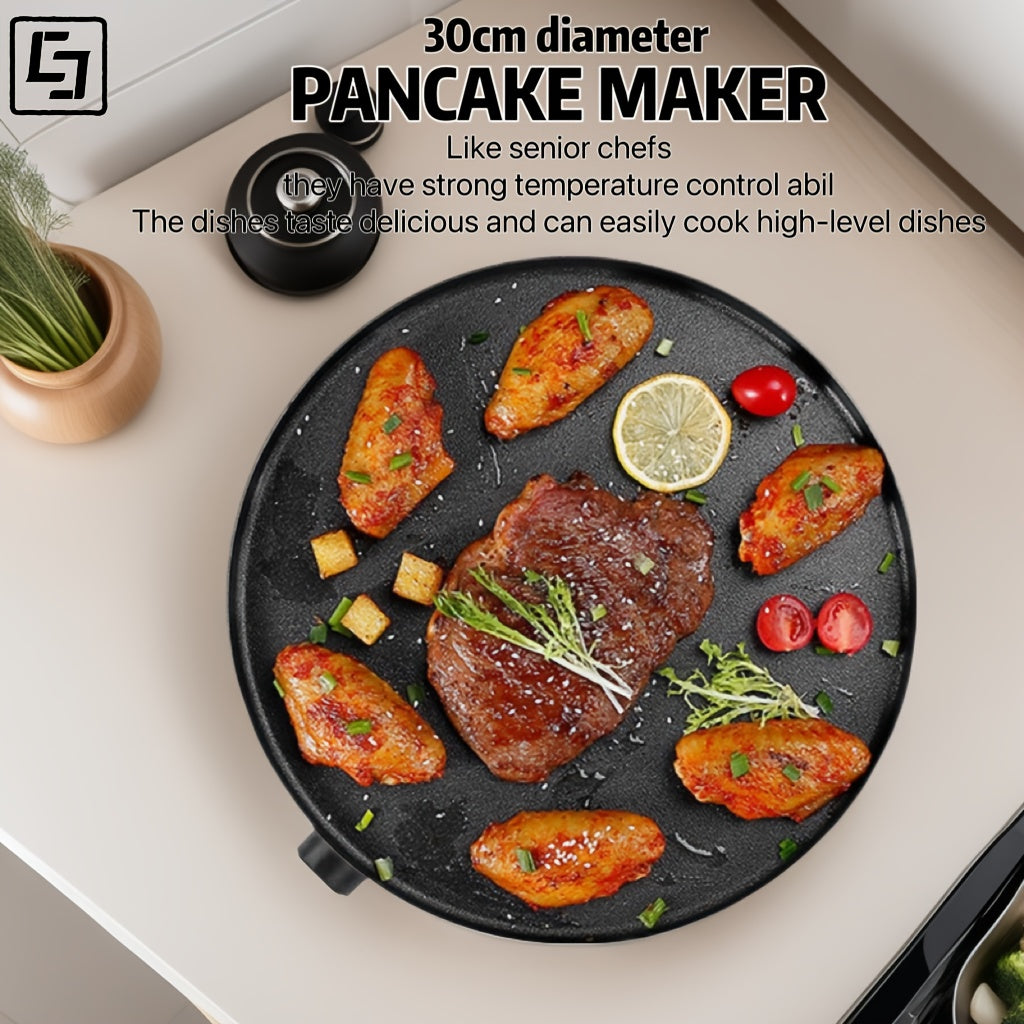 Mikrotoʻlgan pancake tayyorlagich, tuxum, sendvich, pastırma uchun sozlanadigan harorat nazorati bilan, chirishga qarshi, portativ oshxona