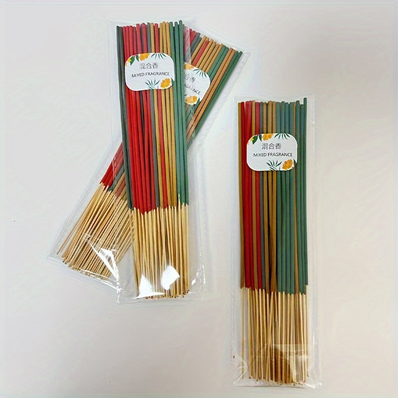 50pcs Aromatherapy Incense Sticks with 5 Scents for Meditation Relaxation Deodorization