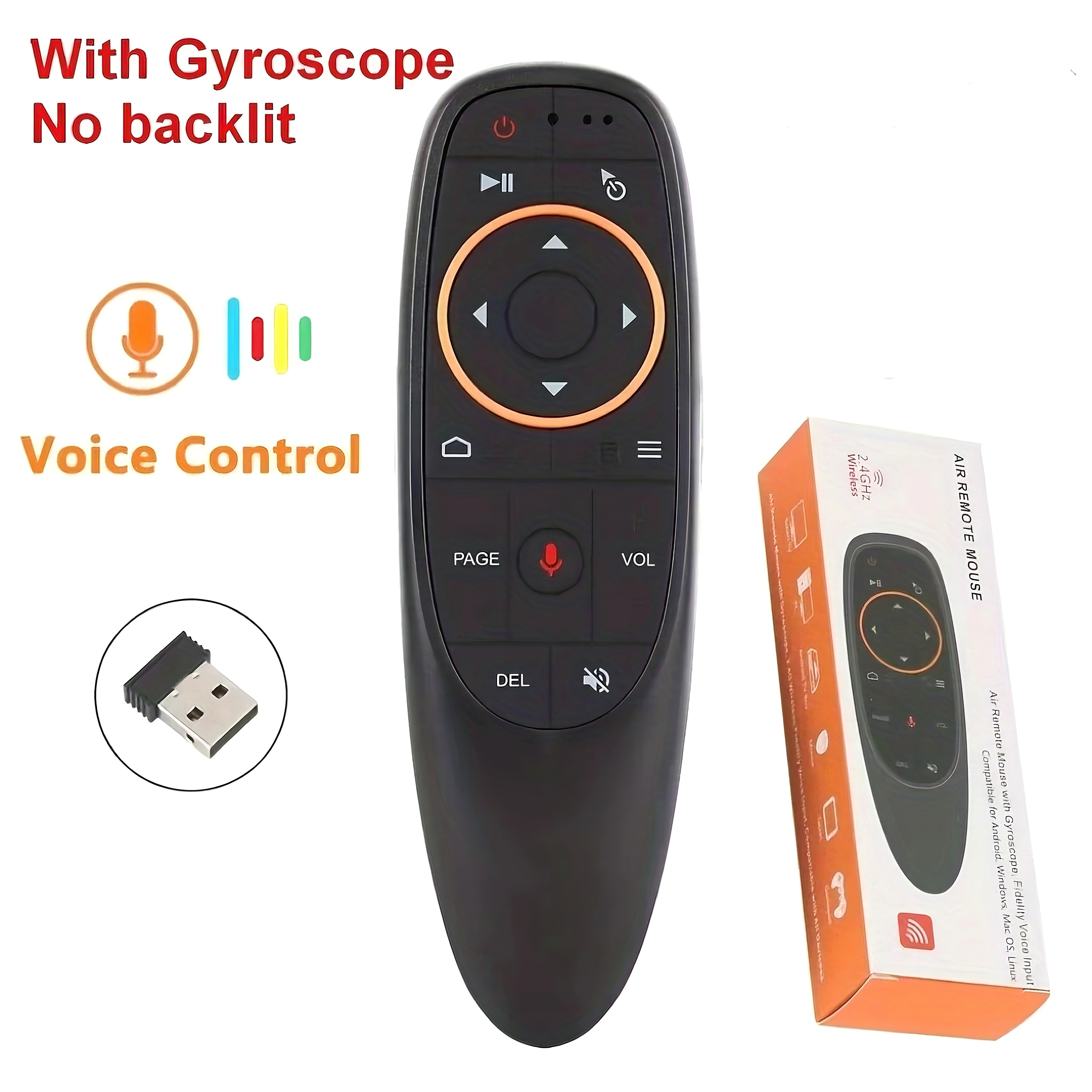 G10 Voice Remote with Air Mouse for Android TV Box Computers Tablets Gaming Consoles