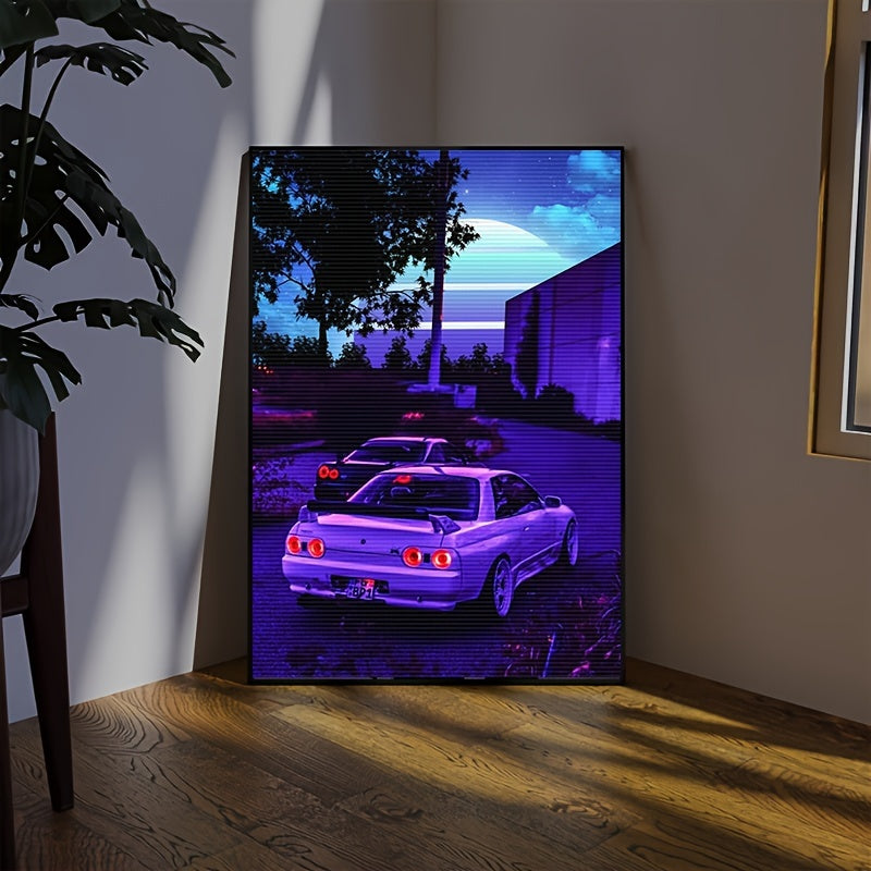 Yapon vintage avtomobil san'ati plakat, kanvas devor bezak, avtomobil ixlosmandlari uchun mukammal sovg'a, yotoqxonalarga, yashash xonalariga, ofislarga va yotoqlarga mos keladi.