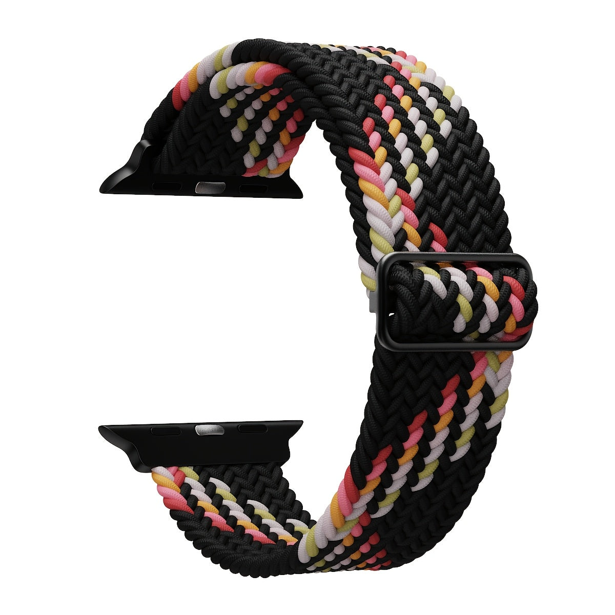 Correa de reloj inteligente trenzada de nylon elástica multicolor para IWatch