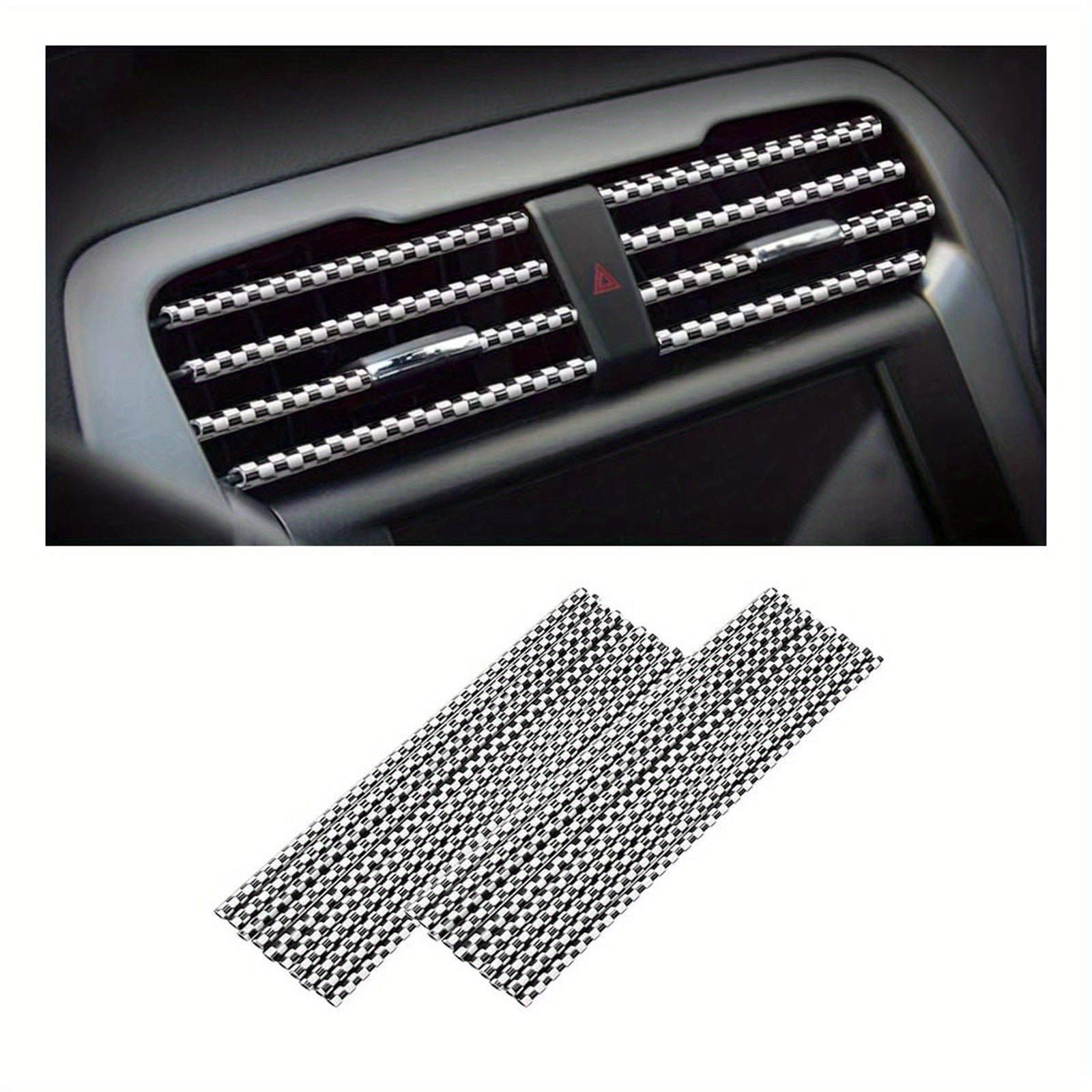 20pcs Universal Car Air Vent Decorative Strips Waterproof Bendable Vent Trim