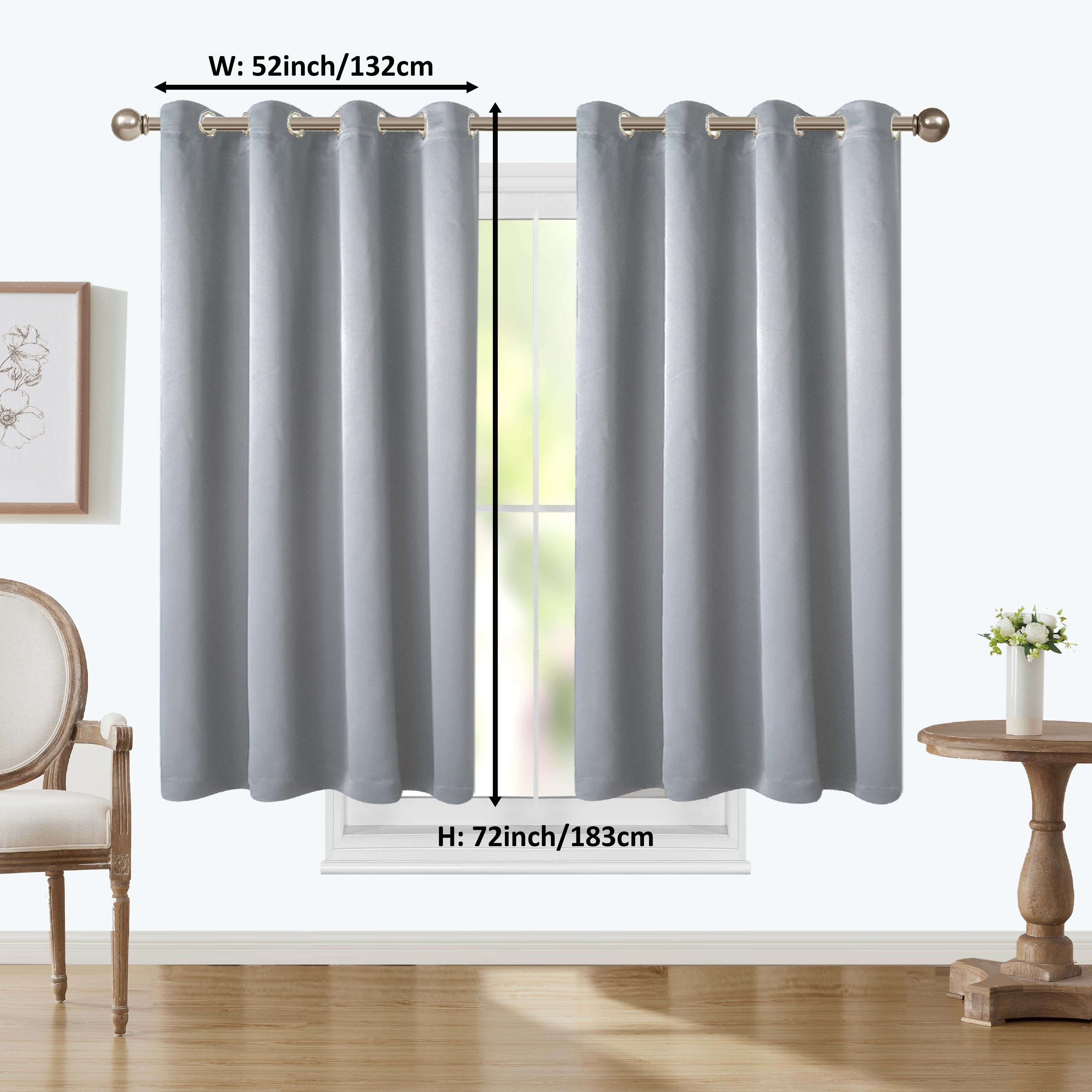 Blackout Curtain with Iron Rings Indoor Use 180g Dark Fabric