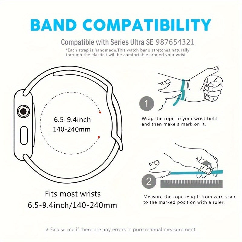 Retro Tie-Dye Denim Watch Band for Apple Watch Adjustable Strap Compatible with Series 1-9 Ultra2 SE2