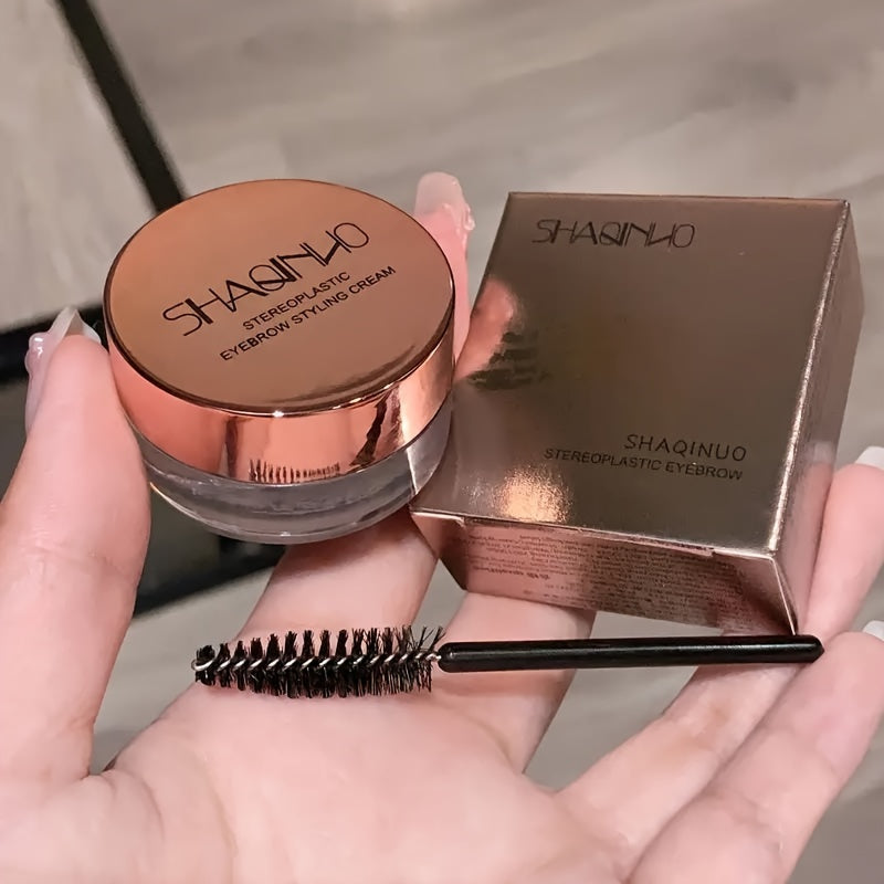 Waterproof Quick-Dry Eyebrow Gel with Brush for Natural Long-Lasting Styling