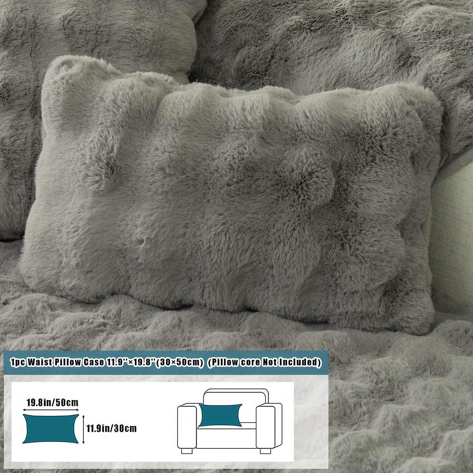 Имитация кролика плюшевая подушка-диван для домашних животных, дружелюбная к собакам с нескользящим чехлом для защиты мебели и декора в спальне, офисе или гостиной.
