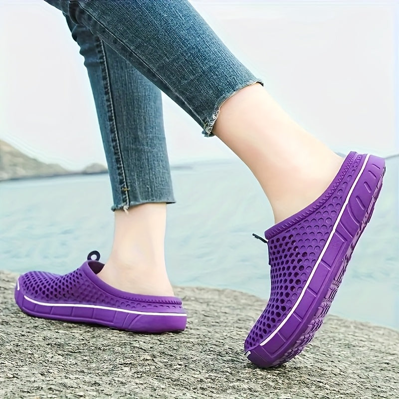 Women's Summer Breathable Hole-Toe Casual Sandals Light Lightweight Solid