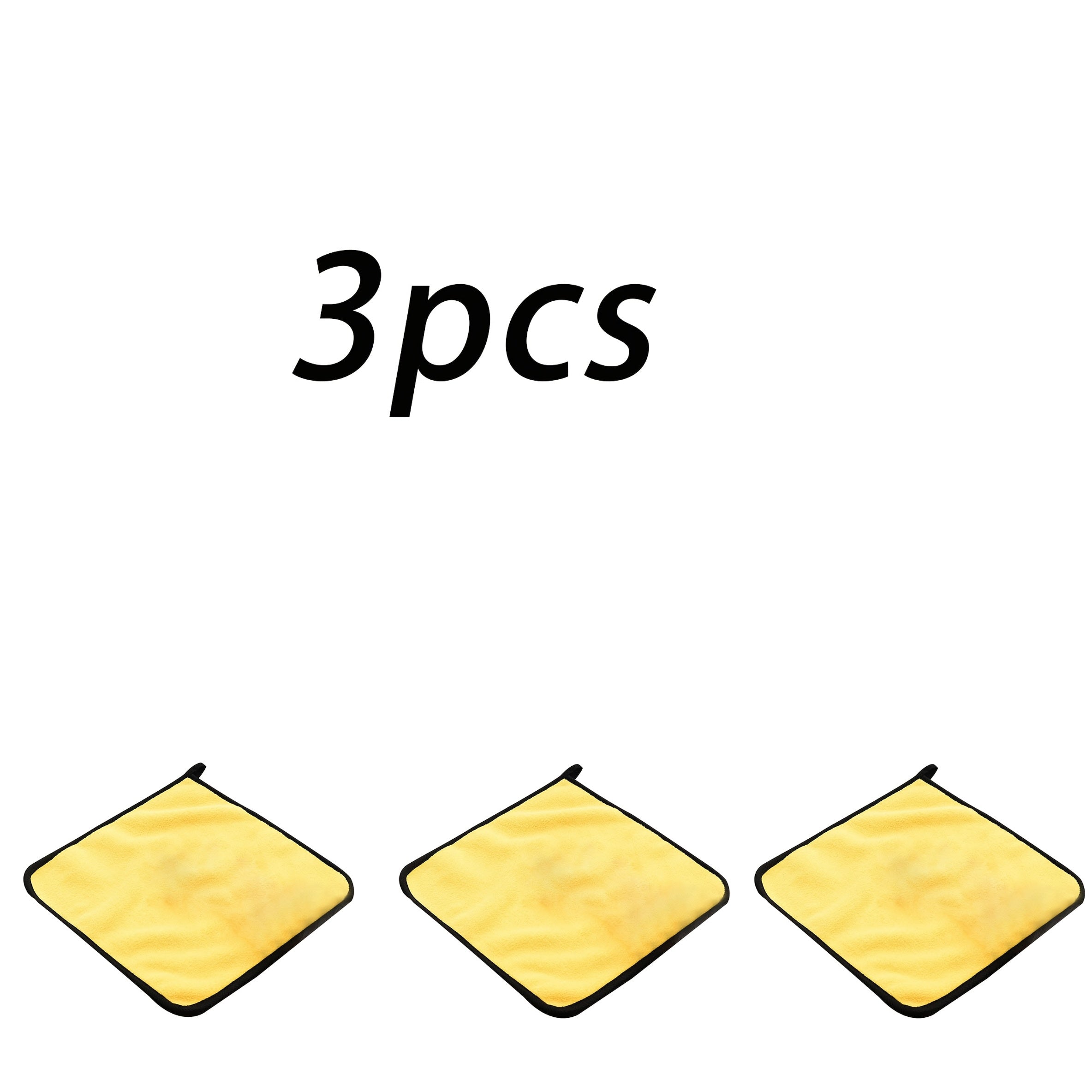 Set of 3 or 6 Thickened Coral Fleece Car Towels for Cleaning and Drying