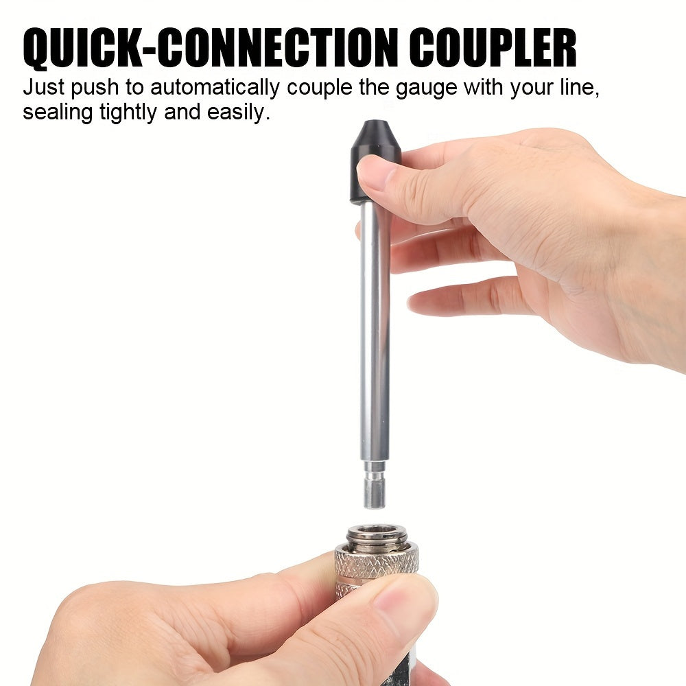 Automotive Compression Tester Kit with Pressure Gauge and Multiple Adapters