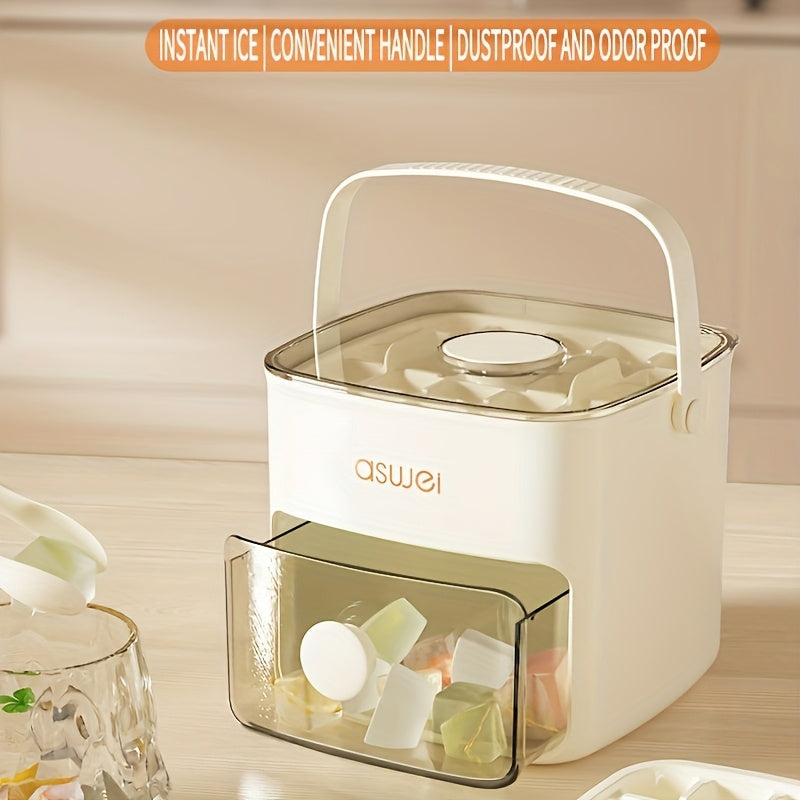 Hacedor de cubitos de hielo con 48 celdas, plástico de grado alimentario, libre de silicona, para almacenamiento en congelador