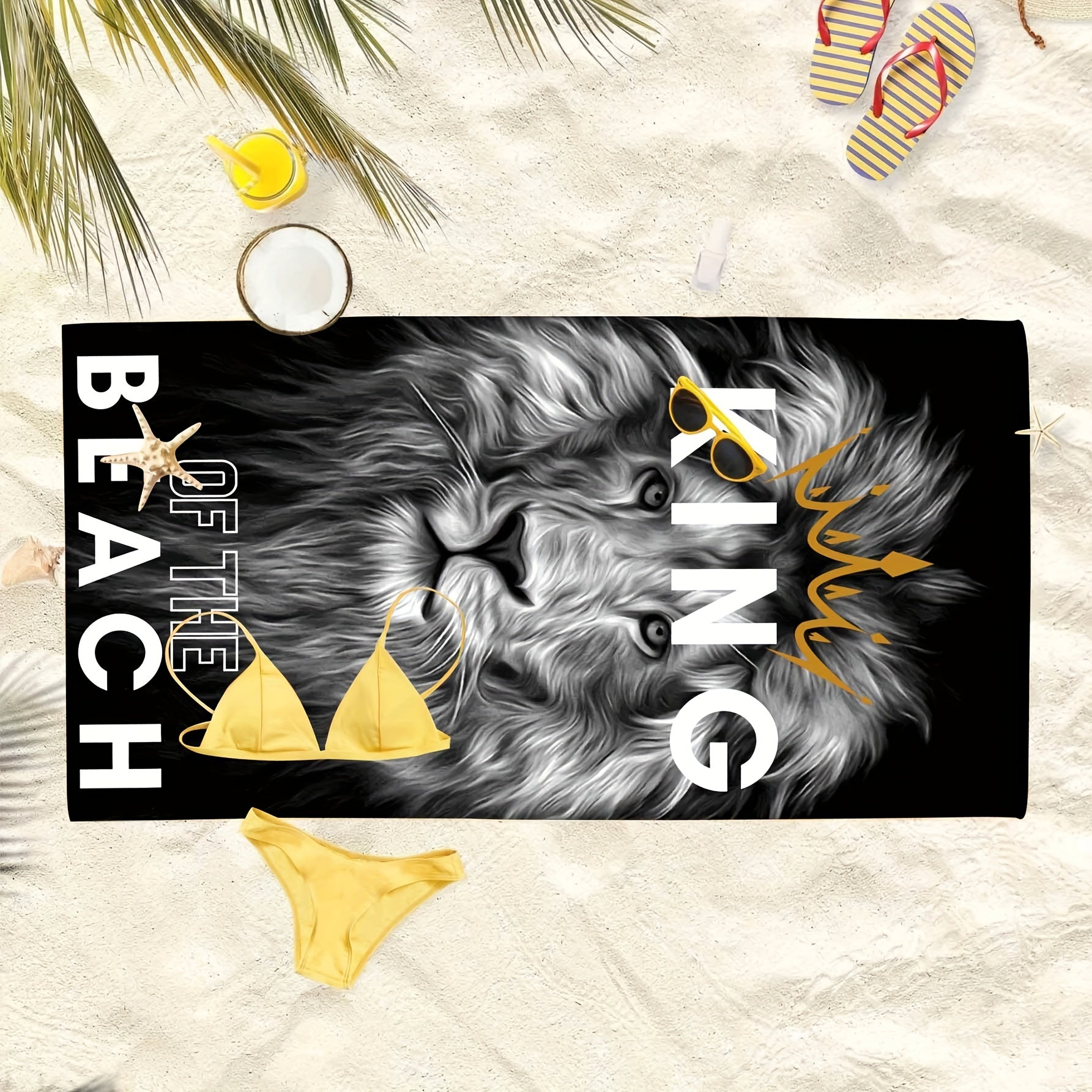 Oversized Microfiber Beach Towel 149.86cm x 73.66cm Sun Protection Windproof for Beach Pool Travel