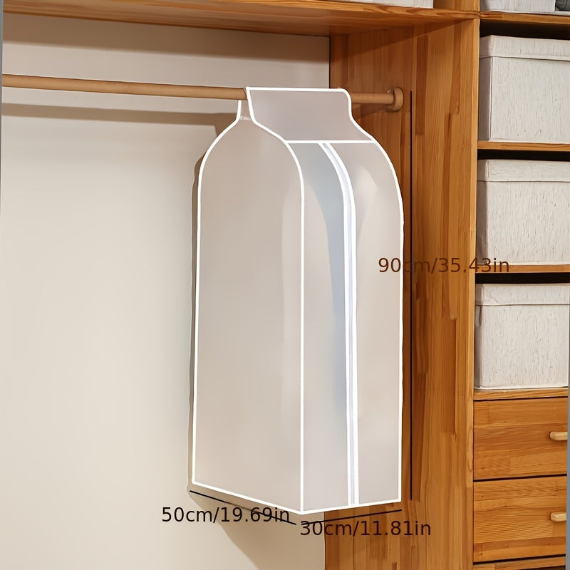 Bolsa de ropa transparente lavable con cremallera para almacenamiento a prueba de polvo de abrigos y trajes, organizador, funda de ropa plegable