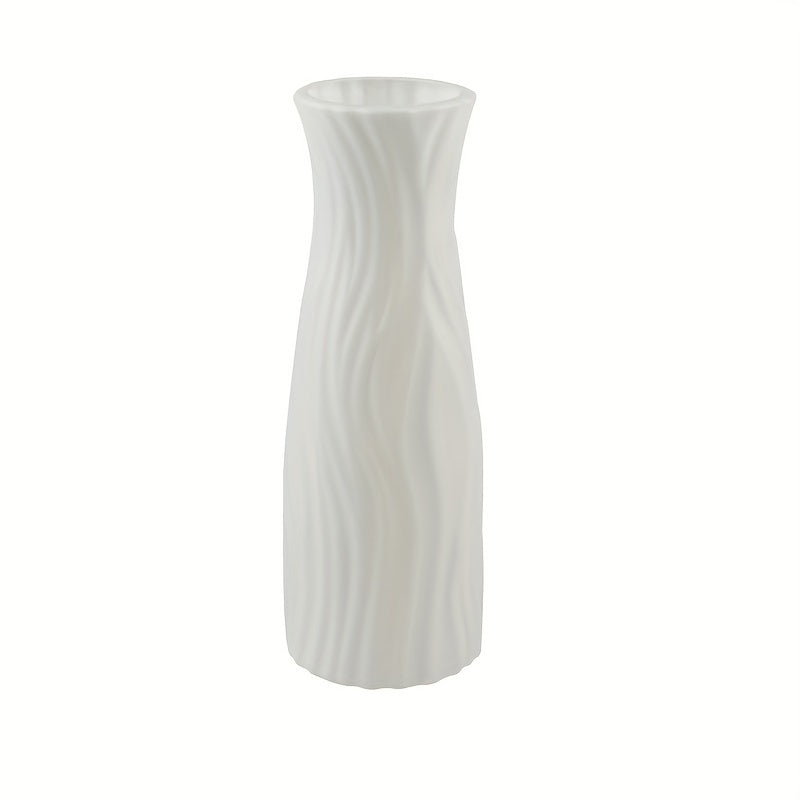 Ceramic Look Plastic Vase for Home and Office Decor