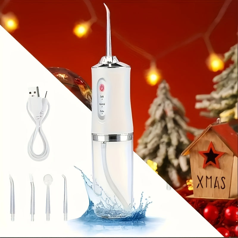 Электрическая водяная зубная нить для взрослых, водонепроницаемость IPX7, 4 насадки, 3 цвета