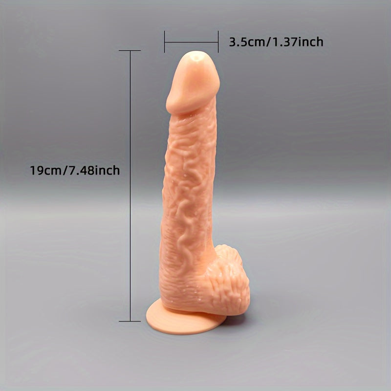 Female Silicone Realistic Dildo with Suction Cup for Vaginal and Anal Pleasure
