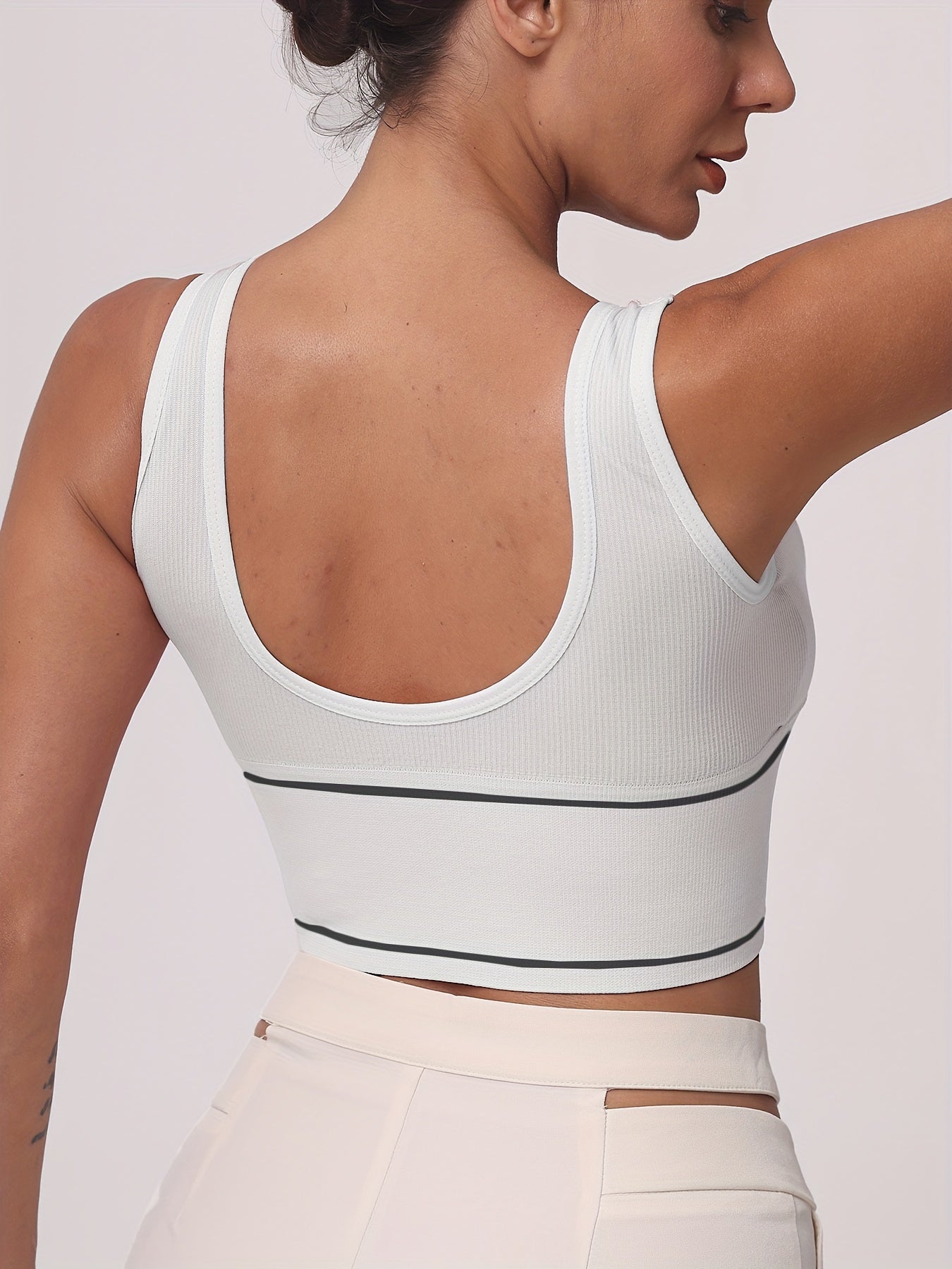 Women's Sports Bra 4-Piece Set Wire-Free Full Coverage High Elasticity for Yoga Running