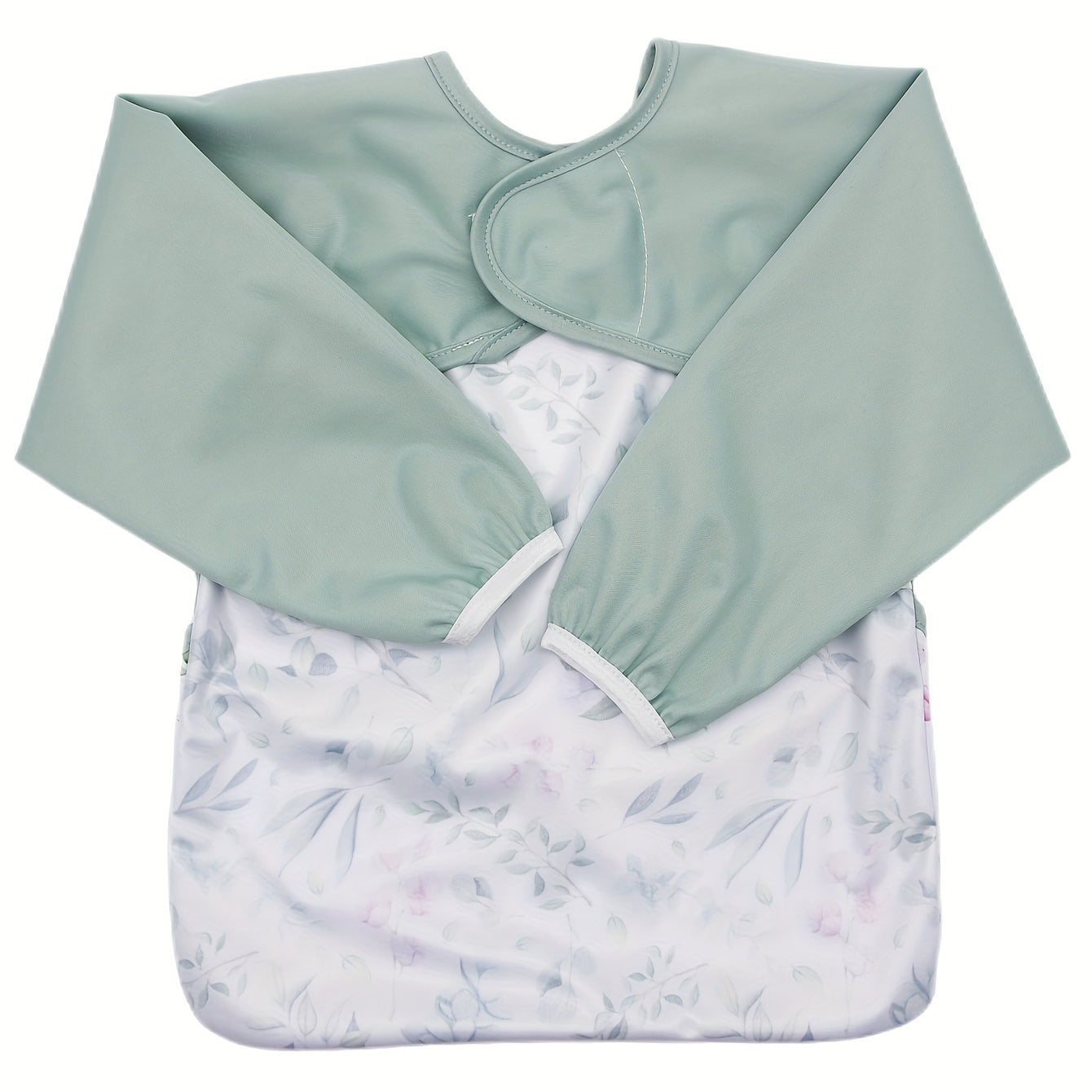 Babero para bebé resistente al agua para niños de 6 a 24 meses con recolector de comida y mangas