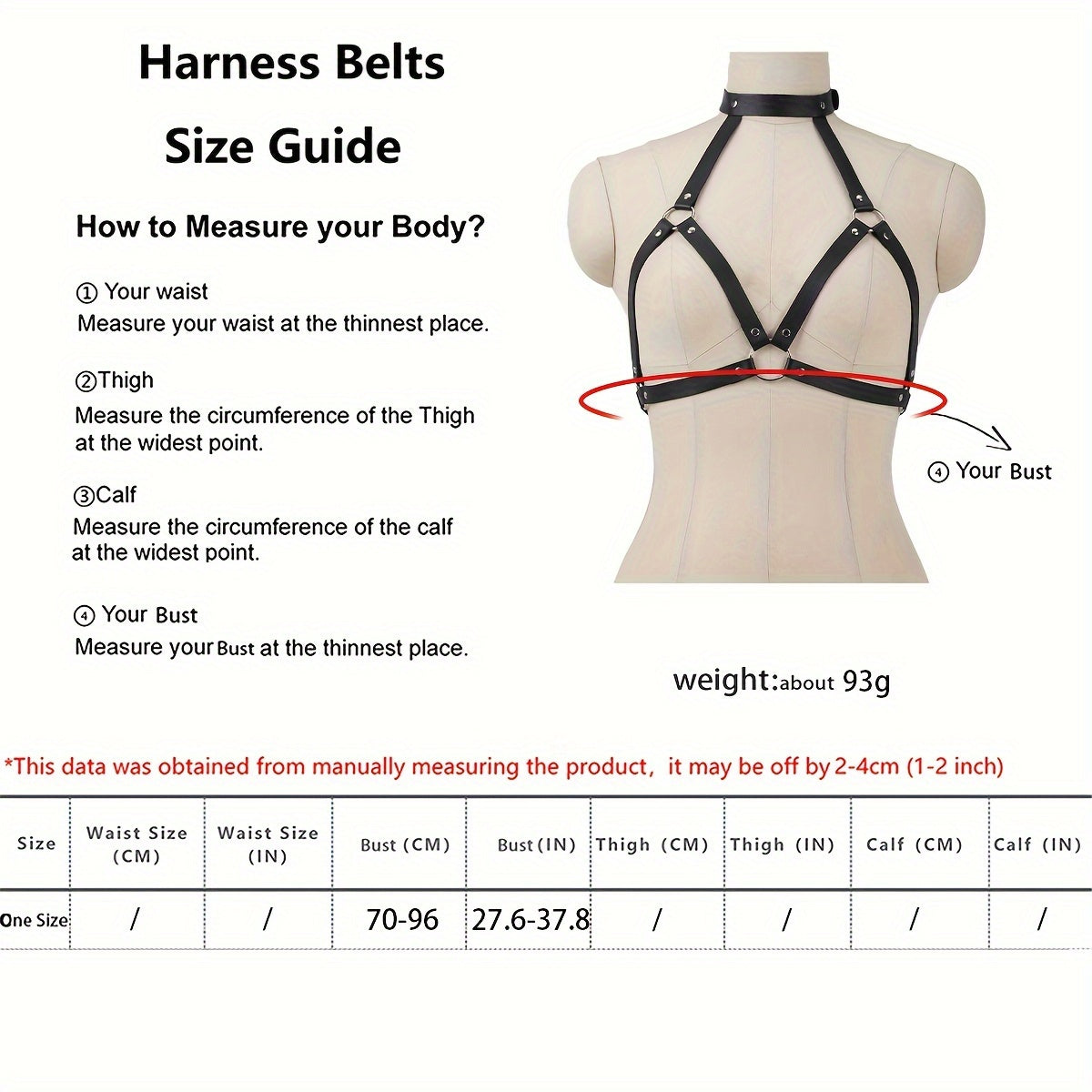 Women’s Adjustable PU Leather Waist Belt Harness