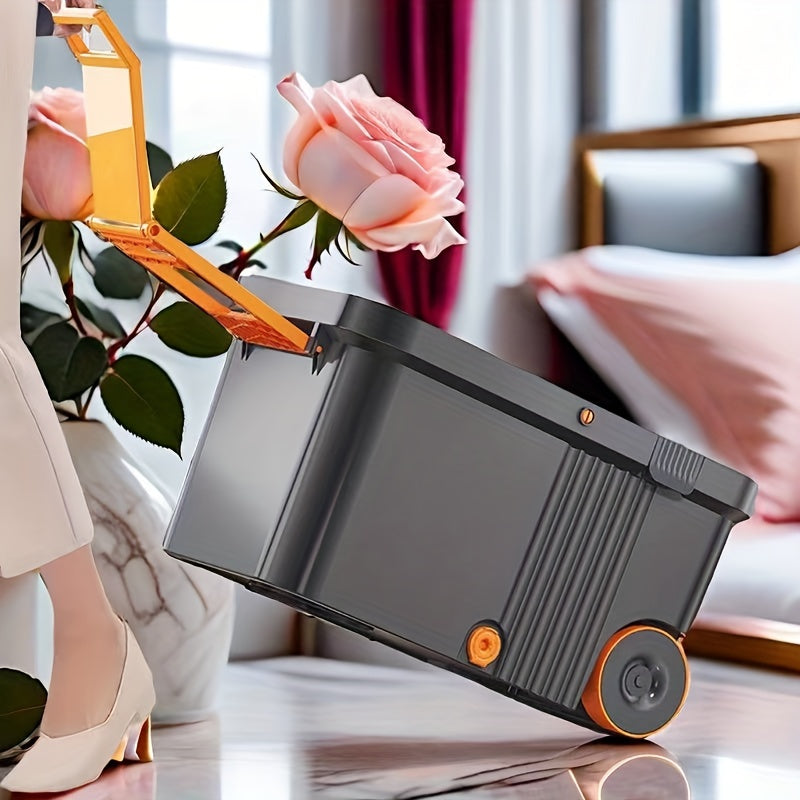 Stainless Steel and PP Hands-Free Mop and Bucket Set for Home and Kitchen Floors