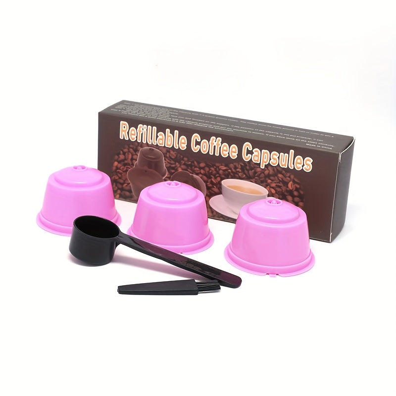 3-Pack Reusable Plastic Coffee Pods for Dolce Gusto Machines Refillable