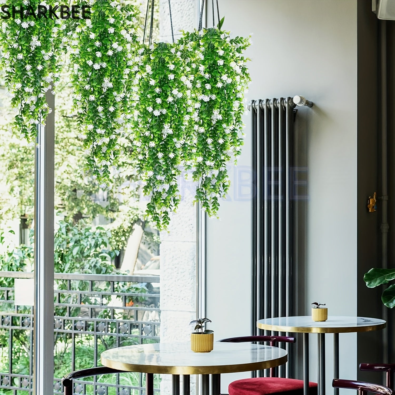 Искусственный набор висящих растений 3 шт. Искусственные стебли эвкалипта для внутреннего и наружного декора