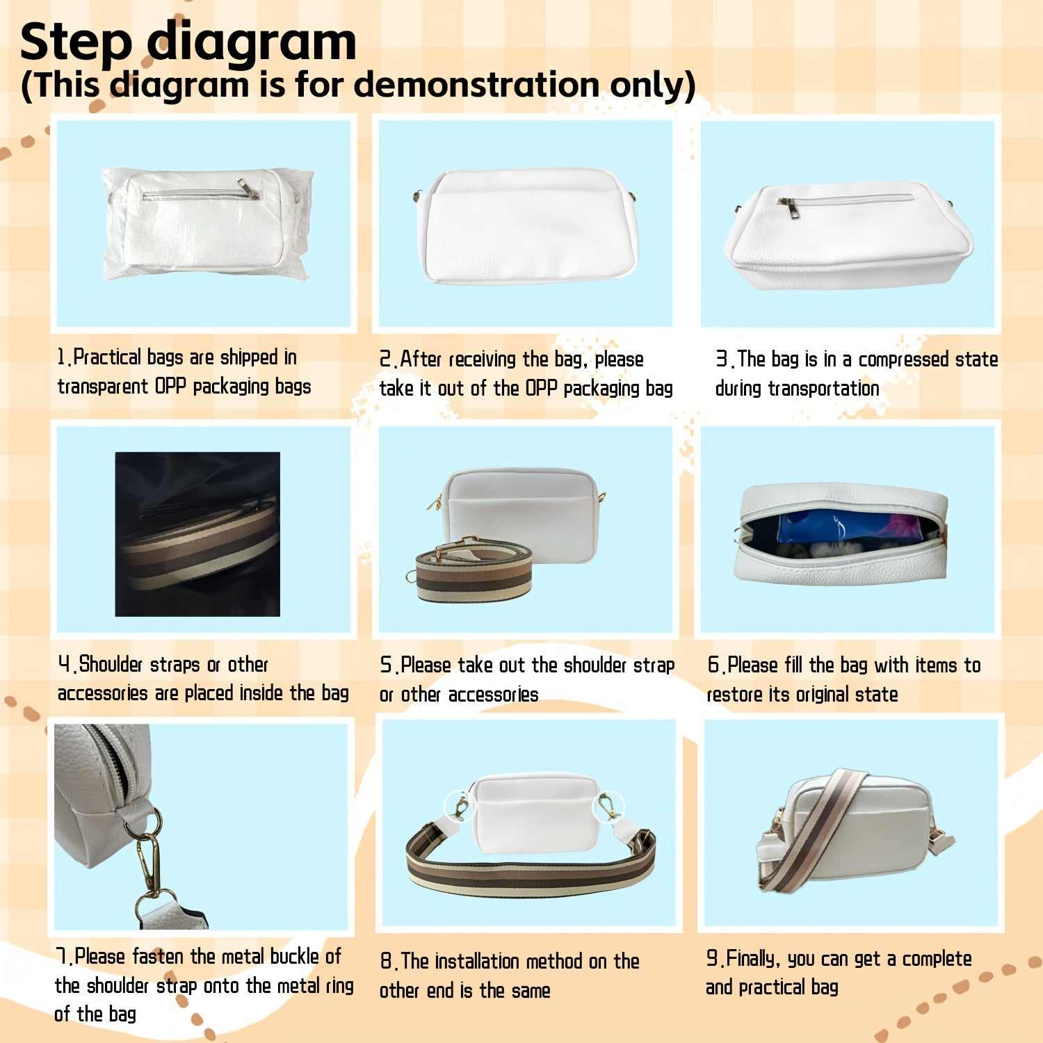 Girls' Floral Webbing Camera Bag Small PU Shoulder Bag for Casual Daily Use