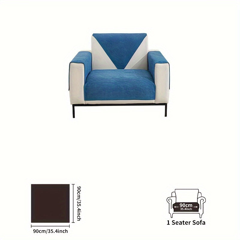Chenille Sofa Cover Spill-Resistant Pet-Friendly Non-Slip Machine Washable Protector for Various Sofa Sizes