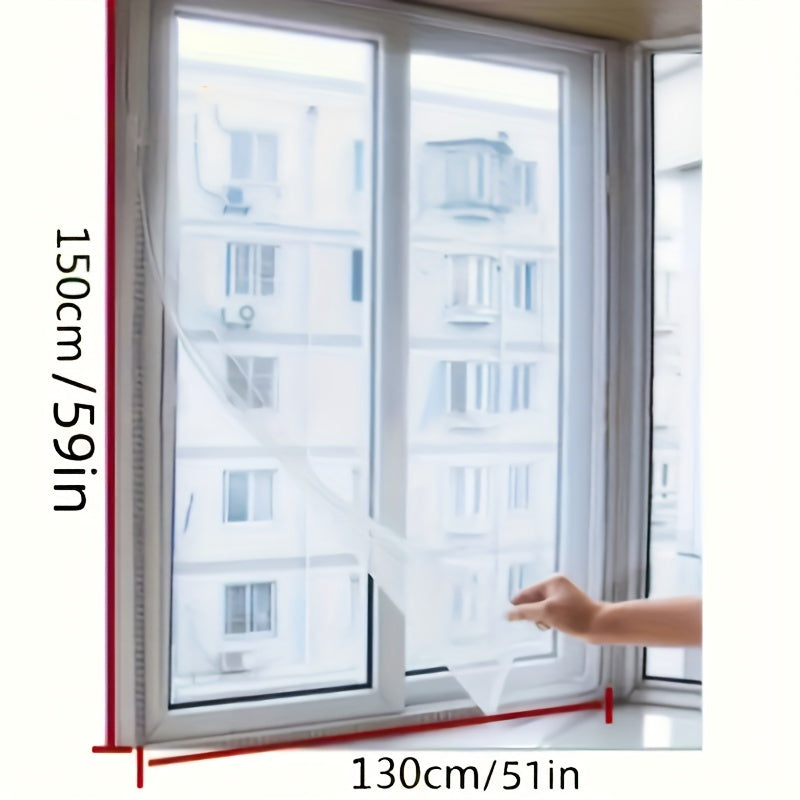 Self-Adhesive Mosquito Screen Kit for Bedroom, Easy to Install, Includes Spare Corners