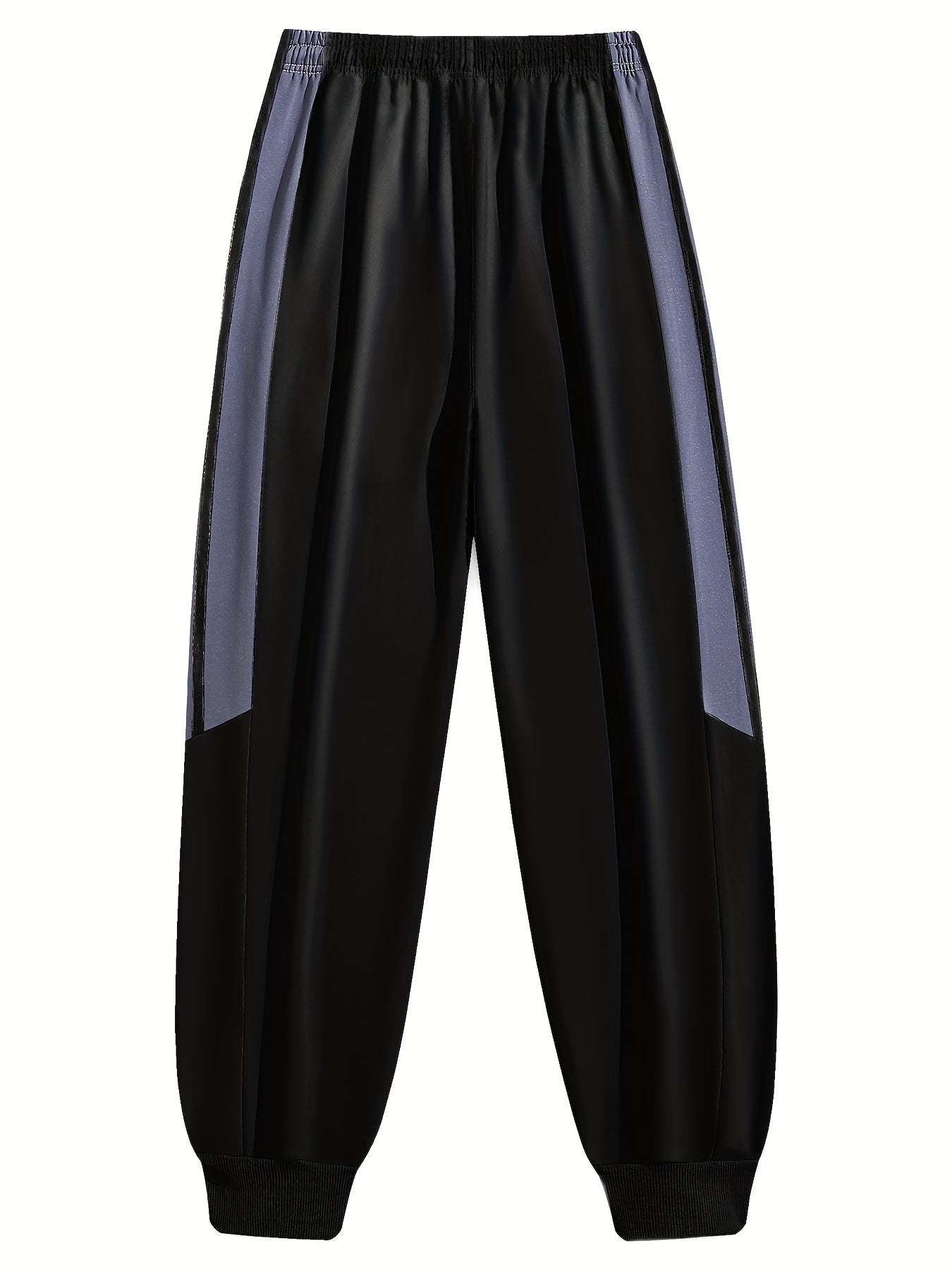 Men's Casual Sports Suit with Stripes Long Sleeve Polyester Knit Fabric