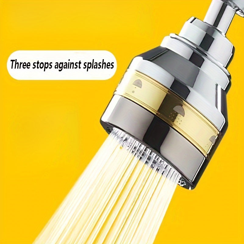 Copper Water Outlet Faucet with Rotating Thread Splash-Proof Extender and Filter Shower Head