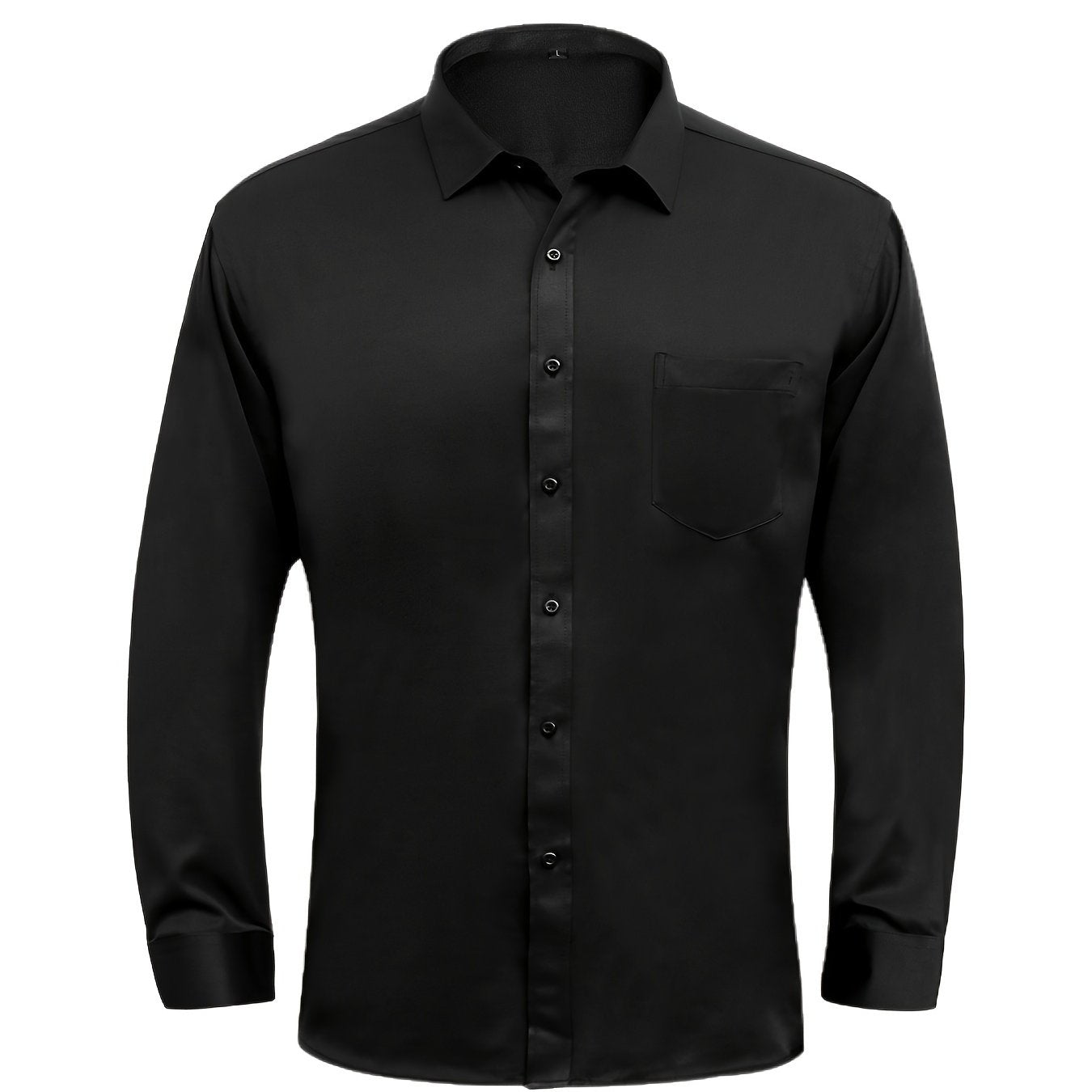 CAPUTO Erkaklar uchun Katta O'lchamdagi Rasmiy Ko'ylak - Bir Rangli, Uzoq Yengli, Qiyshaymasdan Biznes Tugmachali Ko'ylak, Yengil Yaka bilan