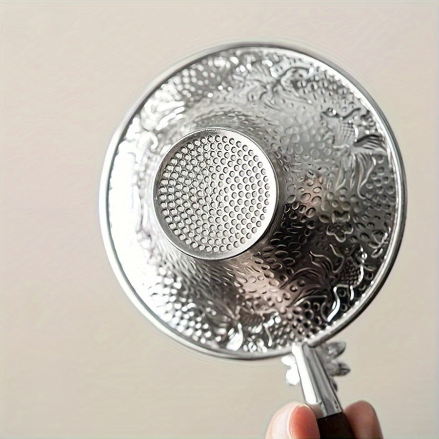 Lotus Koi Dizayni Oltin Metall Choy Filtrini Qo'ltiq bilan Choy Suvini Filtrlash uchun - Zarur Choy Aksesuar