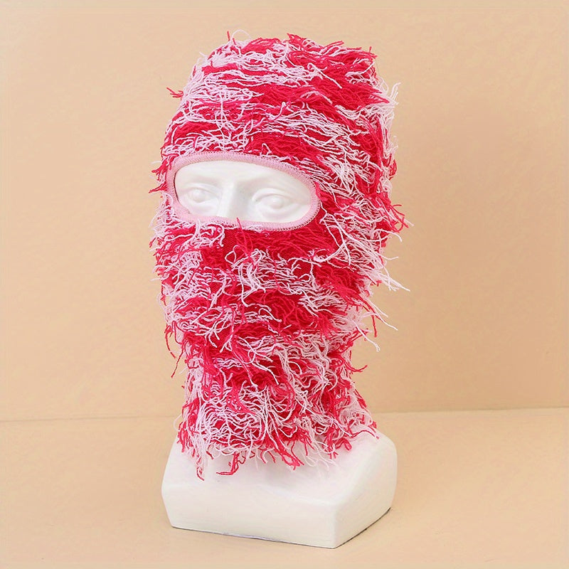 Ayollar va erkaklar uchun zamonaviy to'qilgan ski maskasi, hip-hop uslubidagi iliq trikotaj balaklava, elastik va shamolga chidamli