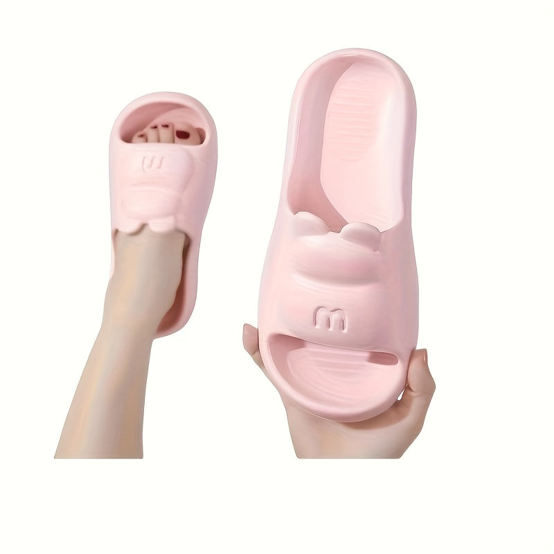 Women'S EVA Slippers Non-Slip Odor-Resistant Open-Toe Slides Pink Indoor Shoes